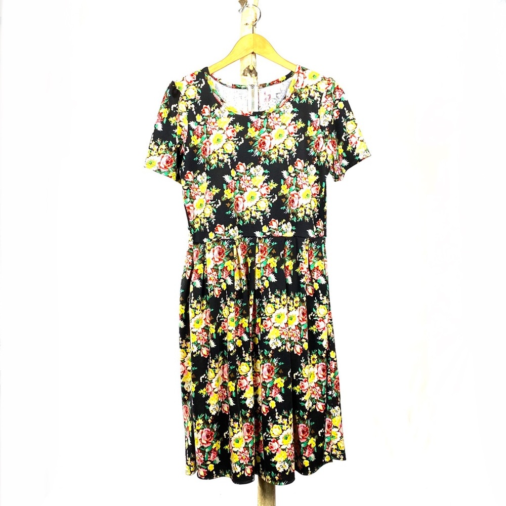 LuLaRoe Simply Comfortable Floral Pleated Dress XL